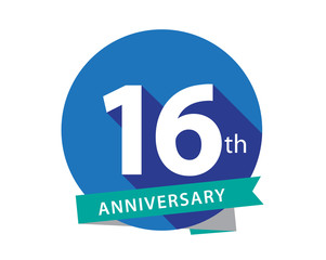 16 Anniversary Blue Circle Logo