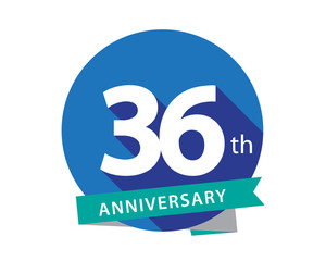 36 Anniversary Blue Circle Logo