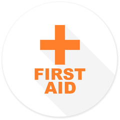 first aid flat design modern icon