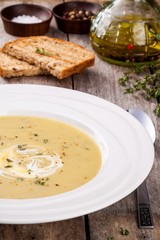 homemade zucchini cream soup