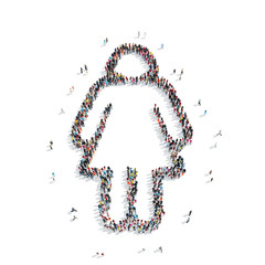 group  people shape  man isolated