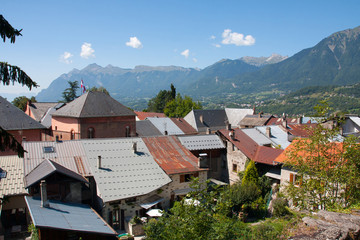 Fototapeta na wymiar Village de Conflans à Albertville - Savoie