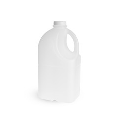 Plastic bottle of drinking water isolated on white