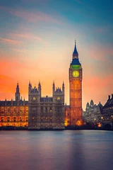 Deurstickers Big Ben and Houses of parliament, London © sborisov