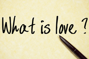 what is love question wirte on paper