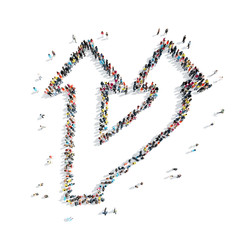 people  shape  arrow cartoon