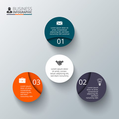 Vector circle element for infographic.
