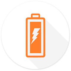 battery flat design modern icon