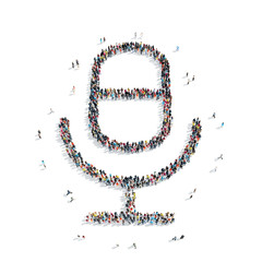  people  shape  microphone music
