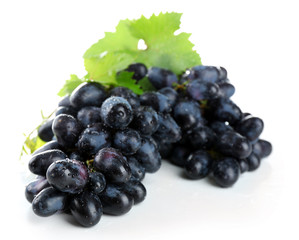 Fresh ripe grapes, isolated on white
