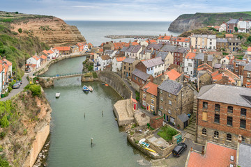 Staithes the coastal village on the north east coast of Yorkshire