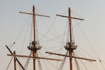 Masts of a pirate ship