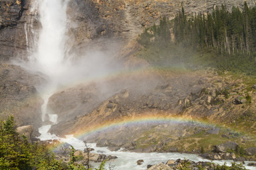 Rainbow at Takakkaw falls