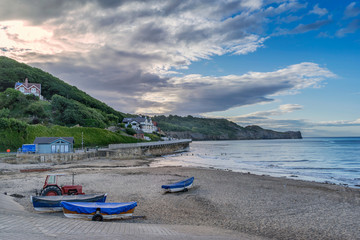 The beach at Sandsend in north Yorkshire
