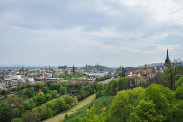 Fototapeta na wymiar Skyline View of the Edinburgh city, Scotland
