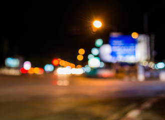 image of blur street  bokeh background with warm colorful lights