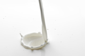 Pouring milk splash