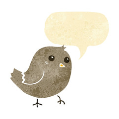 cartoon bird with speech bubble