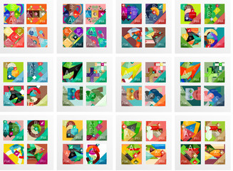 Obraz premium Set of square shaped banners or background layouts
