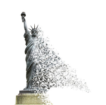 statue libert&eacute; particule dispersion droit