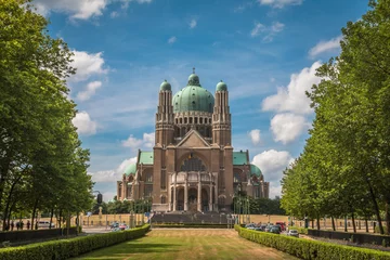 Zelfklevend Fotobehang Sacred Heart Basilica in Brussels © pcalapre