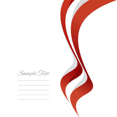 Abstract Austrian right ribbon vector