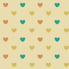 pastel heart vector seamless pattern background