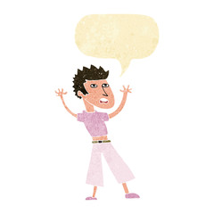 cartoon man panicking with speech bubble