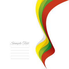 Abstract Lithuanian right ribbon vector