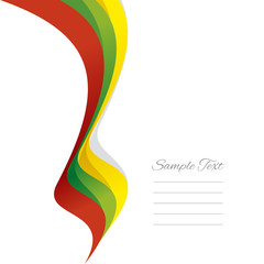 Abstract Lithuanian left ribbon vector