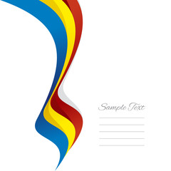 Abstract Romanian left ribbon vector