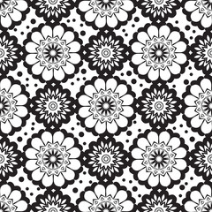 geometric flower seamless pattern 