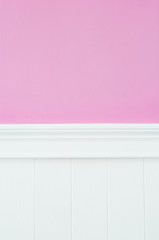 pink color cement and white wooden wall texture background