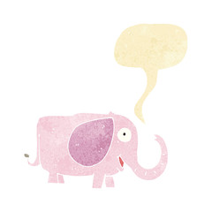 cartoon baby elephant with speech bubble