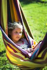 Girl in hammock