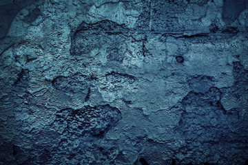 Grunge blue wall