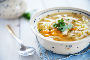 Hot and alible chicken soup - 89785497