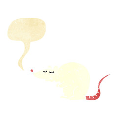 cartoon rat with speech bubble