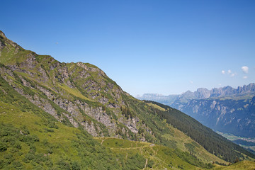 Hiking in swiss alps