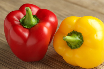 red and yellow paprika