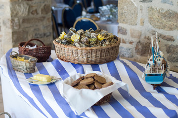 Plateau fruits de mer, huîtres
