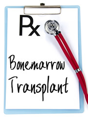 bonemarrow transplant text write on prescription