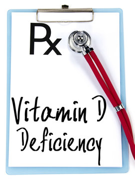 vitamin d deficiency text write on prescription