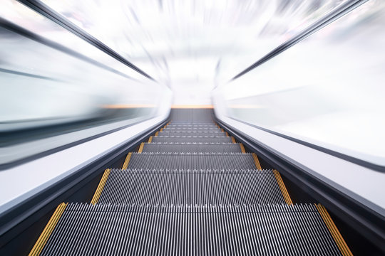 Escalator Going Down / Motion Blur