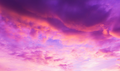 Fototapeta na wymiar image of sky on evening time with purple tone