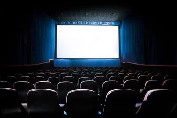 Deurstickers Theater Hoog contrastbeeld van bioscoopscherm