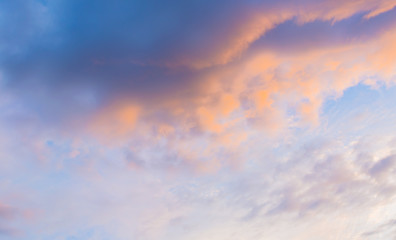 Vintage style image of sky on evening time