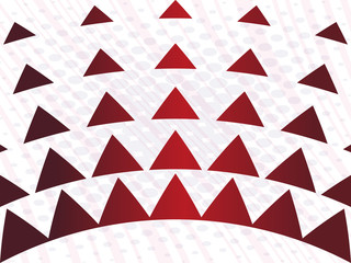 Abstract red triangles background with halftone