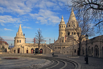 Fisherman's Bastion and Matthias Church in Budapest, Hungary