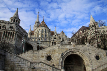 Fisherman's Bastion and Matthias Church in Budapest, Hungary